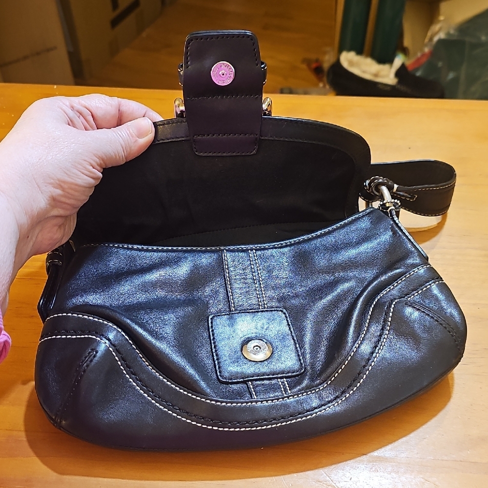 Coach Black Leather Mini Bag - Picture 5 of 7